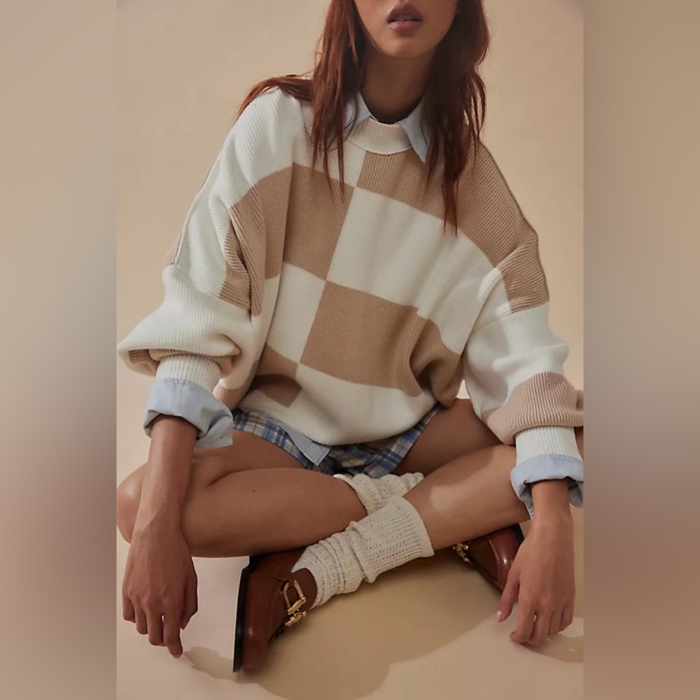 Free People Easy Street Checked Tunic